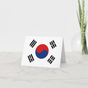 South Korea Flag Notecard