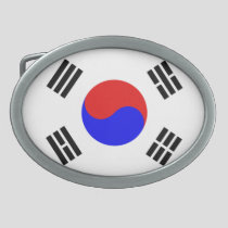 South Korea Flag Oval Belt Buckle