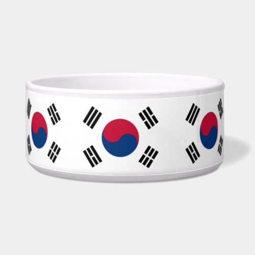 South Korea Flag Pet Bowl