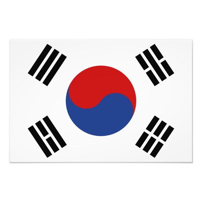 South Korea Flag Photo Print (Front)