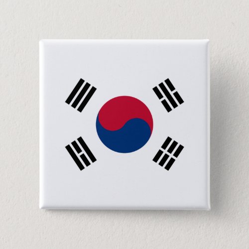 South Korea flag Pinback Button