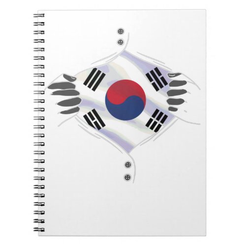 South korea flag proud notebook