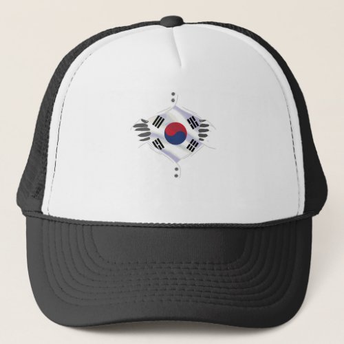 South korea flag proud trucker hat