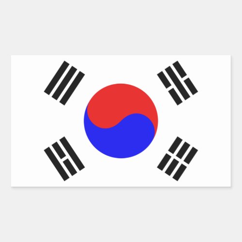 South Korea Flag Rectangular Sticker