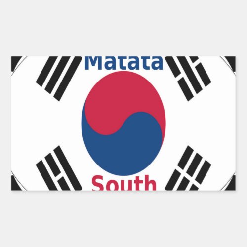 South Korea Flag Rectangular Sticker