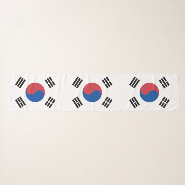 South Korea Flag Scarf (Front (Horizontal))