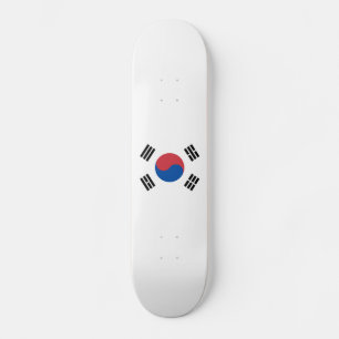 South Korea Flag Skateboard
