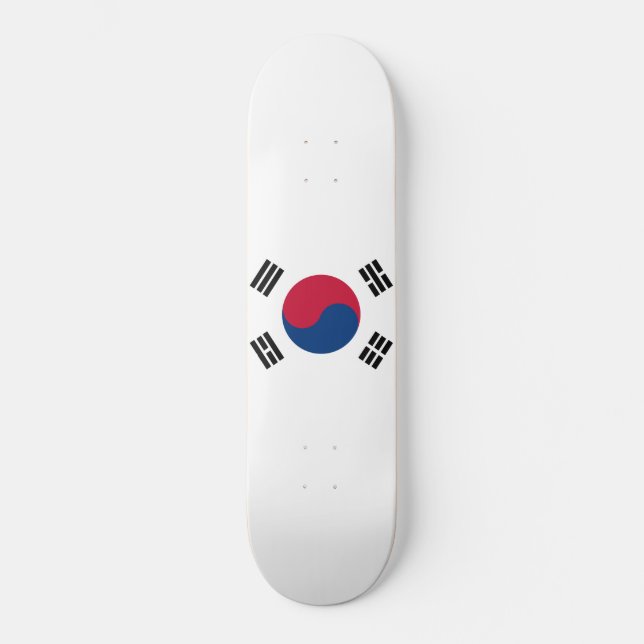 South Korea Flag Skateboard Deck (Front)