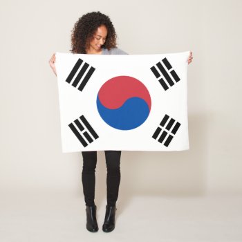 South Korea Flag South Korean Patriotic Fleece Blanket by YLGraphics at Zazzle