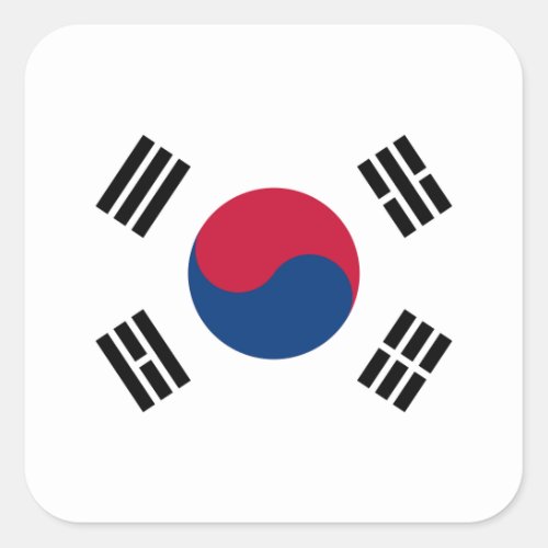 South Korea flag Square Sticker