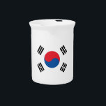 South Korea Flag Stainless Beverage Pitcher<br><div class="desc">The Republic of Korea is a country in East Asia, constituting the southern part of the Korean Peninsula, and sharing a land border with North Korea. 25 million people, over half of the country's population of more than 51 million people, live in the Seoul Capital Area, the fifth-largest metropolitan area...</div>