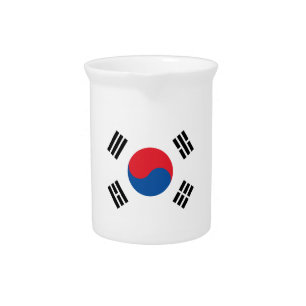 South Korea Flag Stainless Beverage Pitcher