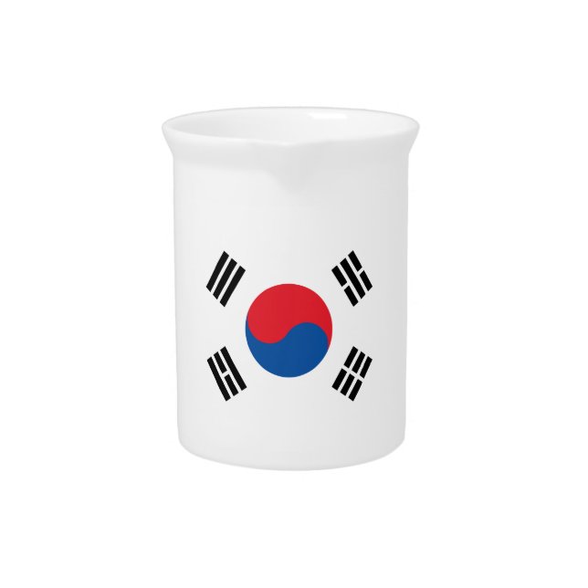 South Korea Flag Stainless Beverage Pitcher (Front)