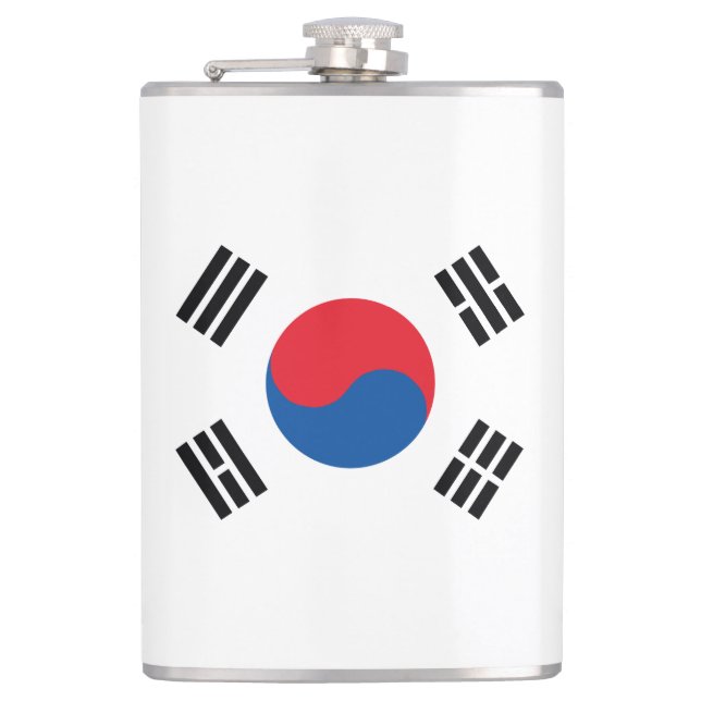 South Korea Flag Stainless Flask (Front)