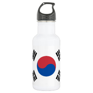 South Korea Flag Stainless Steel Water Bottle