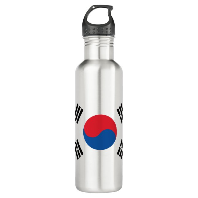 South Korea Flag Stainless Steel Water Bottle (Front)