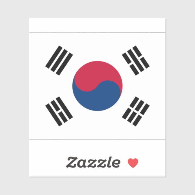 South Korea Flag Sticker (Sheet)