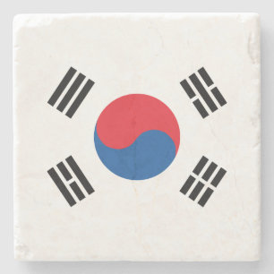 South Korea Flag Stone Coaster