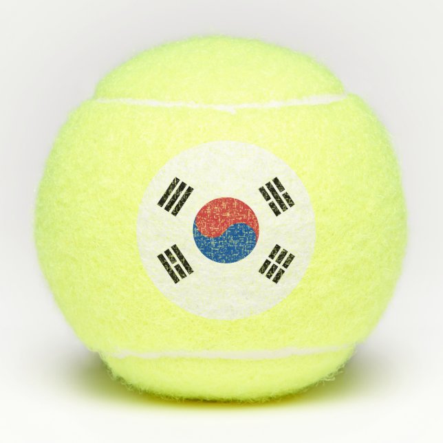 South Korea Flag Tennis Balls (Front)