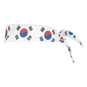 South Korea Flag Tie Headband