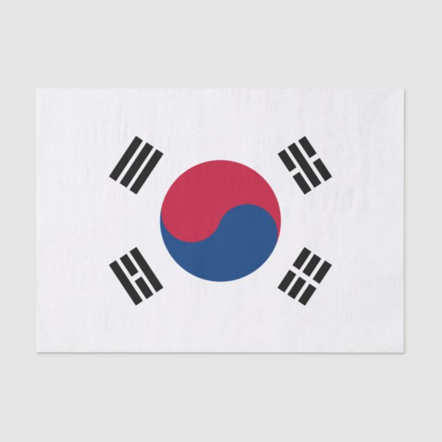 South Korea Flag Tissue Paper (Front)