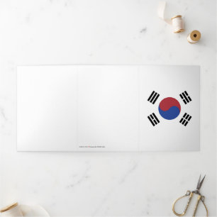 South Korea flag Tri-Fold Card