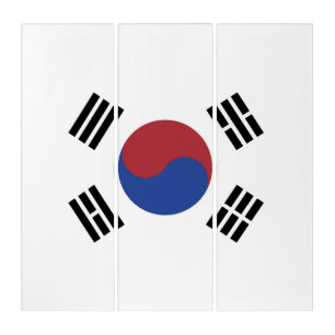 South Korea flag Triptych