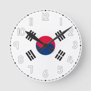 South Korea Flag Wall Clock - South Korea flag
