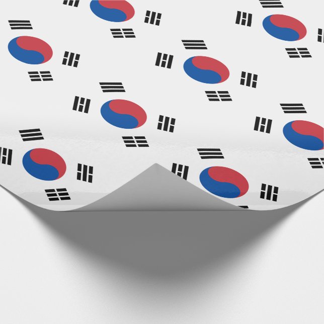 South Korea Flag Wrapping Paper (Corner)