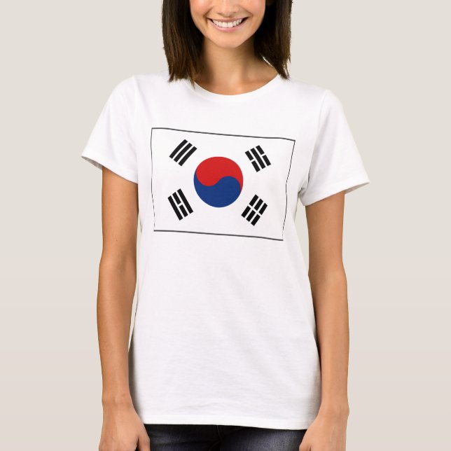 South Korea Flag x Map T-Shirt (Front)