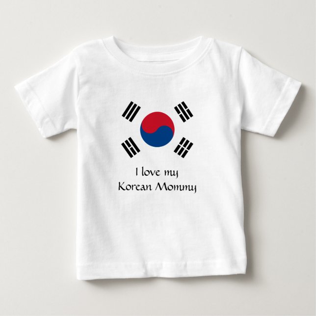 South Korea flag - Yin Yang Baby T-Shirt (Front)