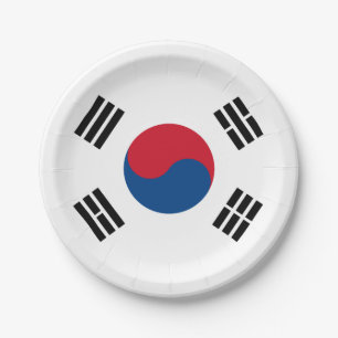 South Korea flag - Yin Yang Paper Plates