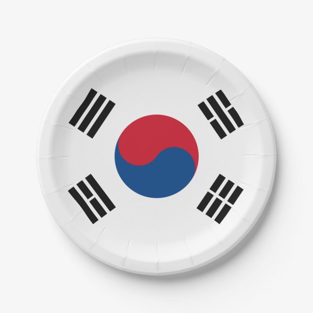 South Korea flag - Yin Yang Paper Plates (Front)