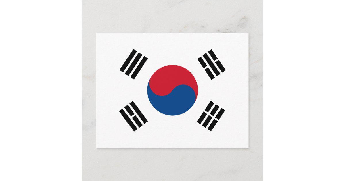 South Korea flag Yin Yang Postcard Zazzle