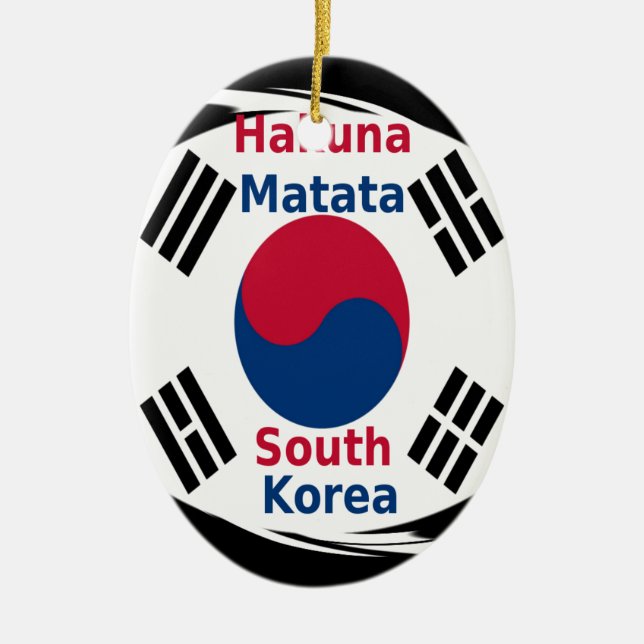  South Korea Hakuna Matata Art Print/Graphic Ceramic Ornament (Front)
