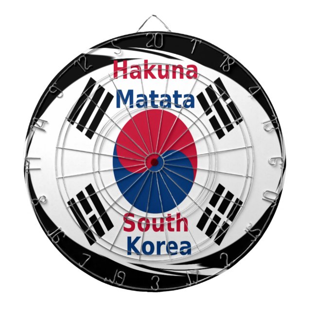  South Korea Hakuna Matata Art Print/Graphic Dart Board (Front)