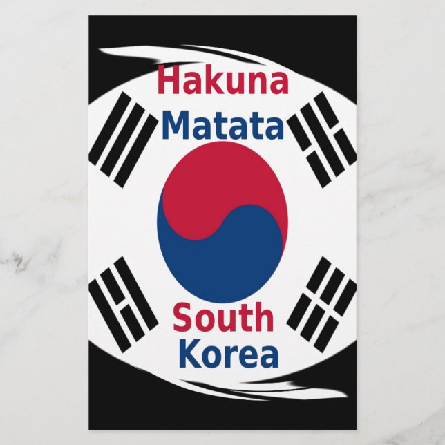  South Korea Hakuna Matata Art Print/Graphic Stationery (Front)