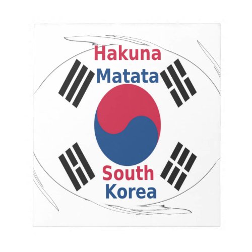 South Korea Hakuna Matata Notepad
