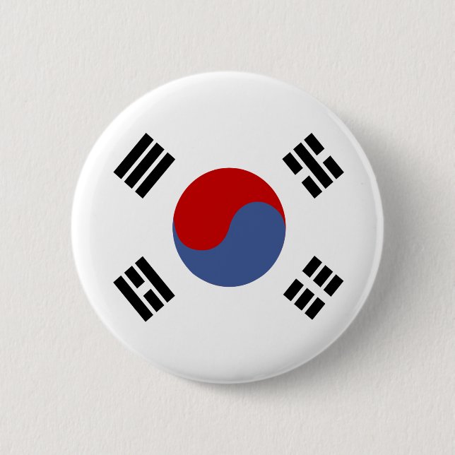 South Korea High quality Flag Pinback Button (Front)