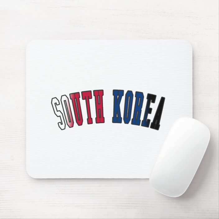 South Korea in National Flag Colors Mouse Pad