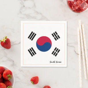 South Korea & Korean Flag party fashion /sport fan Napkins