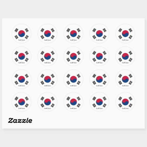 South Korea Korean flag patriots holiday sports Classic Round Sticker