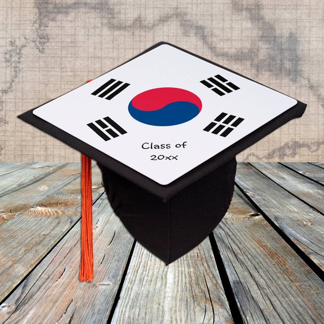 South Korea & Korean Flag - Seoul /University Grad Graduation Cap Topper (Creator Uploaded)