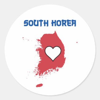 South Korea Map Classic Round Sticker