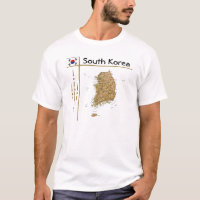 South Korea Map   Flag   Title T-Shirt