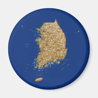 South Korea Map Magnet