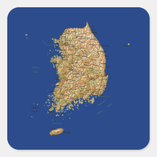 South Korea Map Sticker