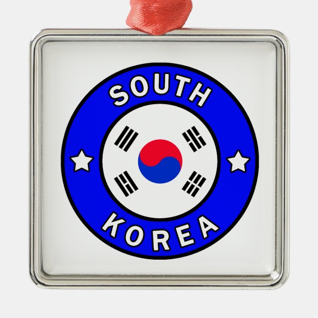 South Korea Metal Ornament (Front)