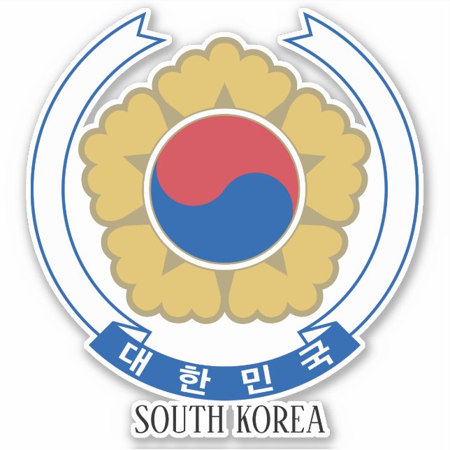 South Korea National Emblem Patriotic  Sticker (Front)