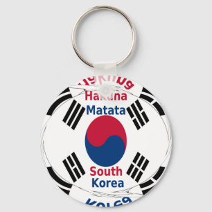 South Korea National Flag Colors Art Print/Graphic Keychain